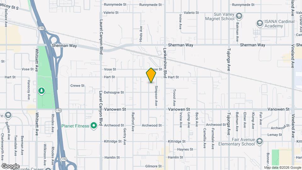 6926 Morella Ave Map and Location Details