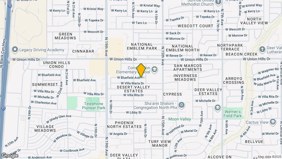 1615 W Bluefield Ave Map and Location Details