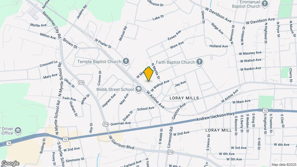 1615 Martin Ave Map and Location Details