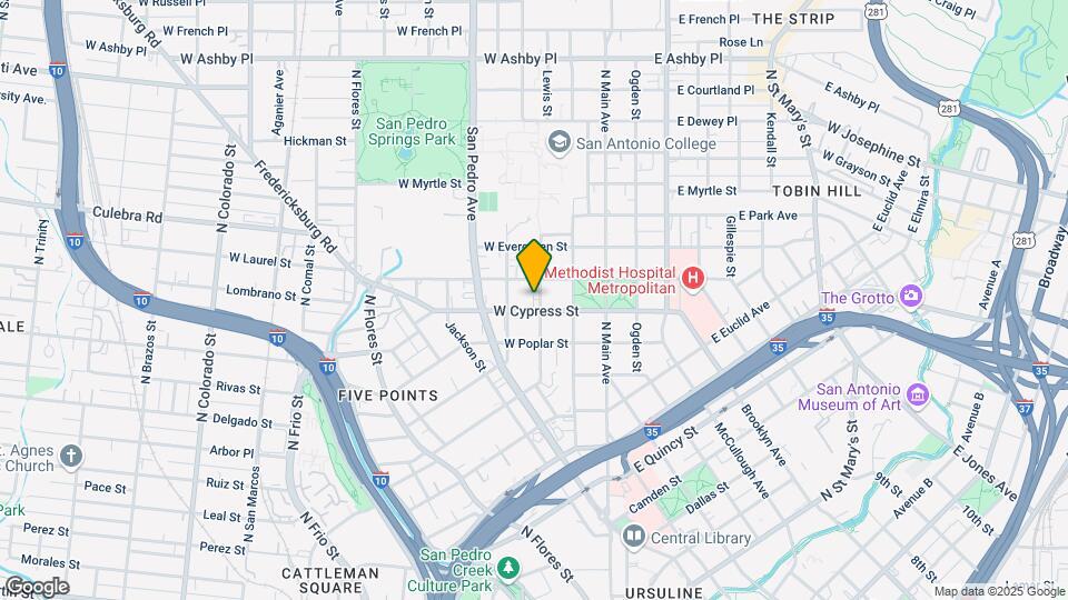 303 W Cypress St Map and Location Details