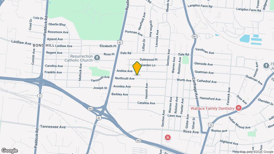 1828 Northcutt Ave Map and Location Details