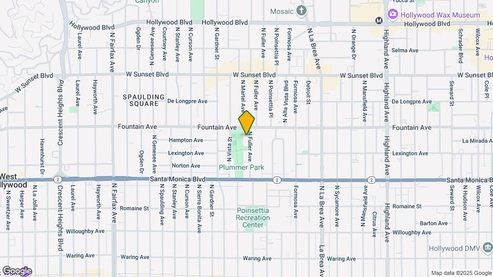 1233-1237 N Fuller Ave Mapa y Detalles de la Ubicación