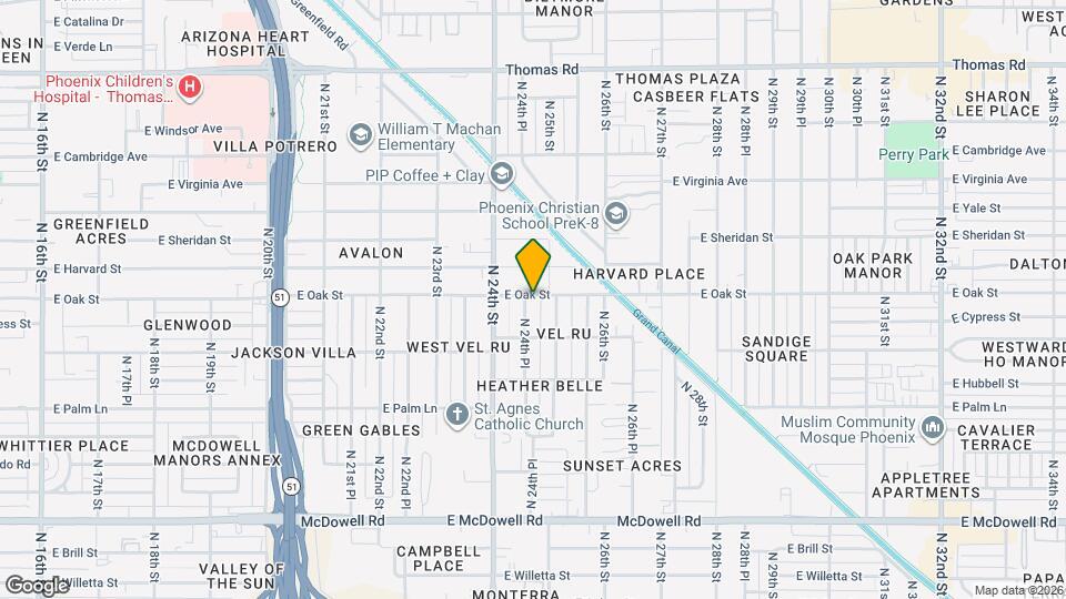 2227 N 24th Pl Map and Location Details