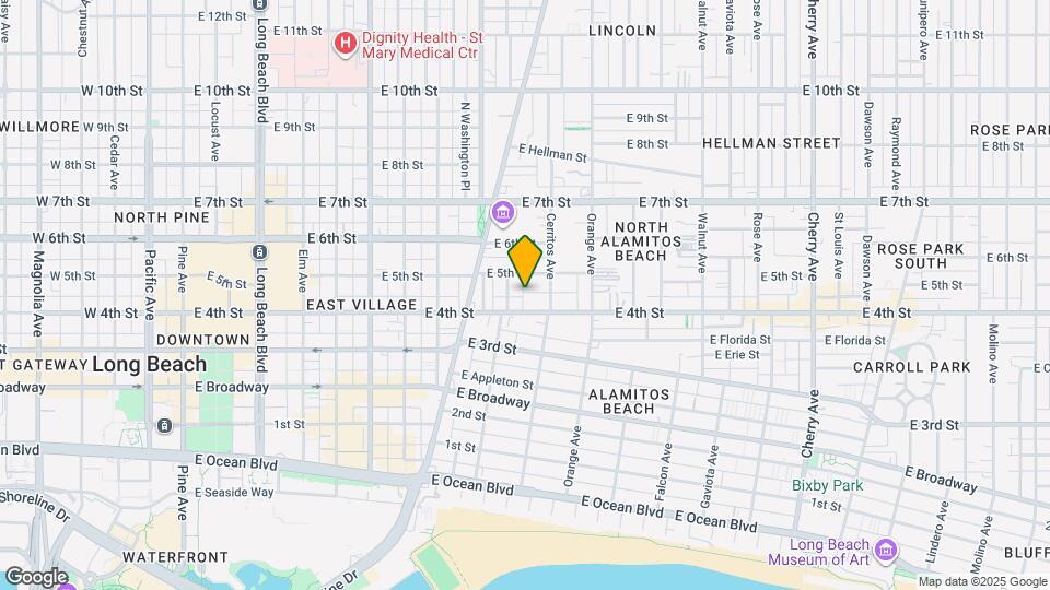 1033 E 4th St Map and Location Details