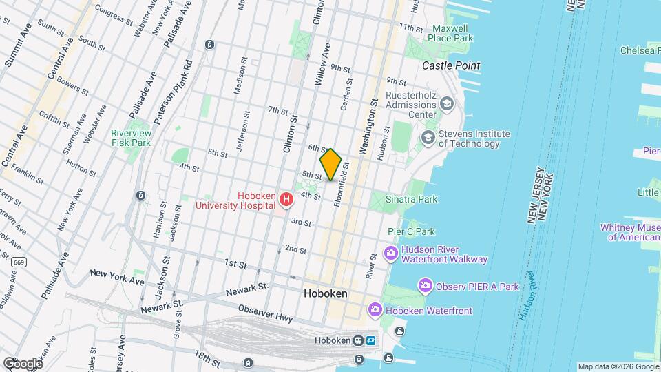 421 Garden St Map and Location Details
