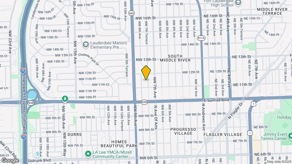 1117 NW 7th Terrace Map and Location Details