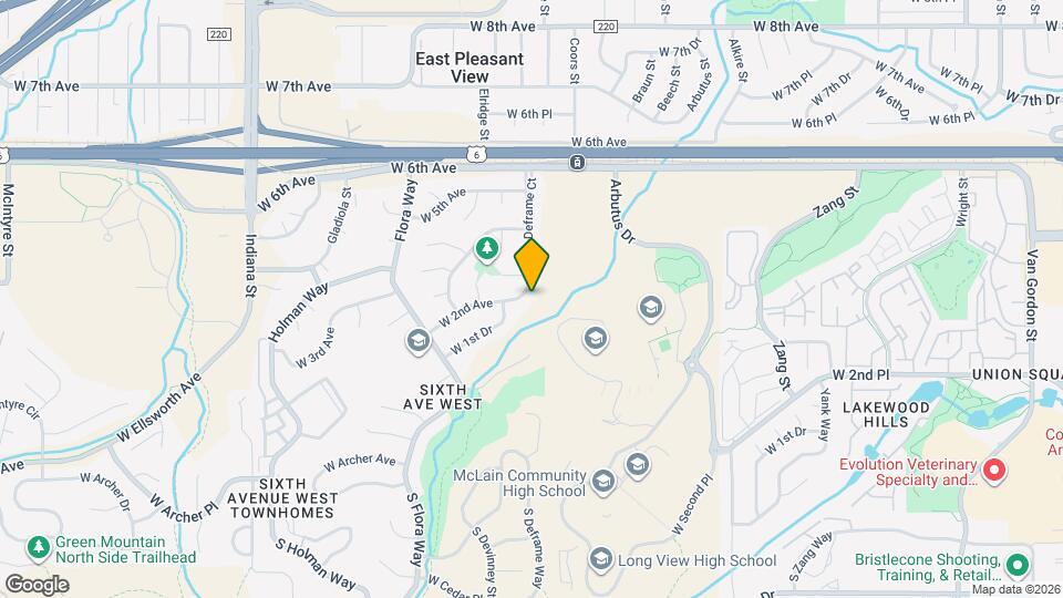 13856 W 2nd Ave Map and Location Details