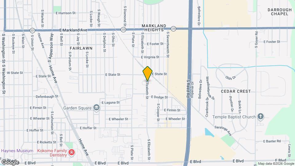 1340 S Elizabeth St Map and Location Details