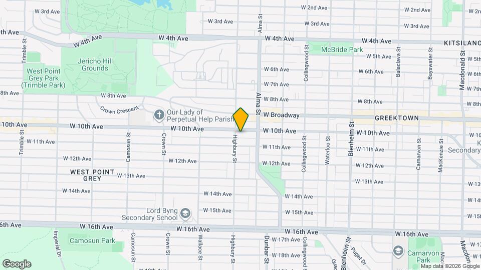 3788 W 10th Ave Map and Location Details