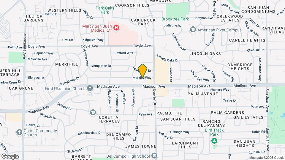 6632 Markley Way Map and Location Details
