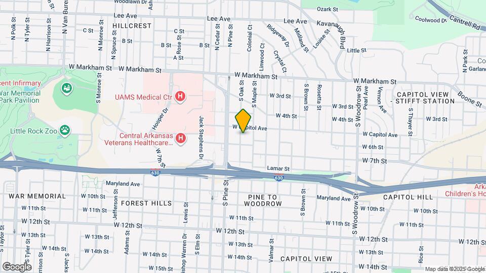 519 S Oak St Map and Location Details