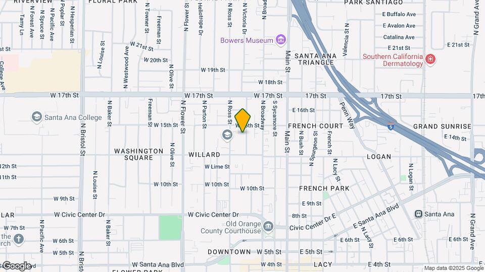 1406 N Durant St Map and Location Details