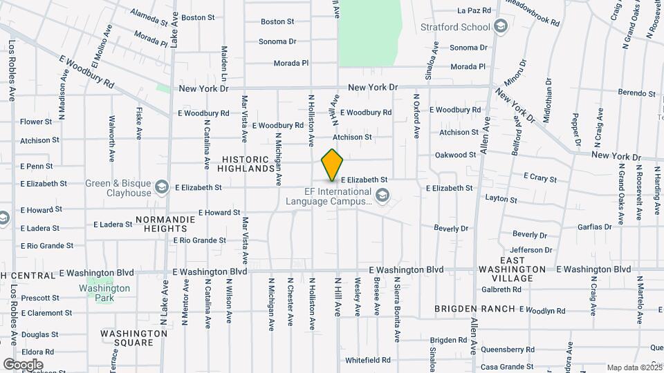 1589 N Hill Ave Map and Location Details