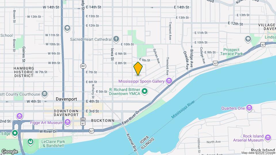 616 E 6th St Map and Location Details