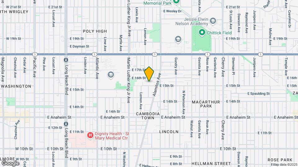 1151 E 15th st, Unit 1151 Map and Location Details
