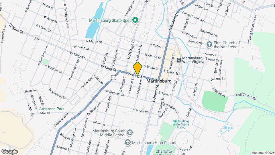 311 W King St Map and Location Details