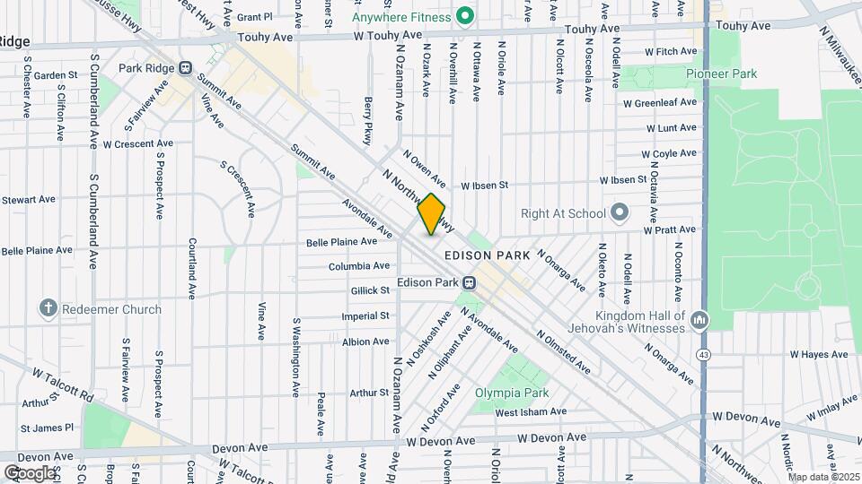 6800 N Overhill Ave Map and Location Details