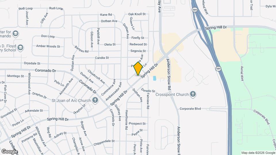 14237 Spring Hill Dr Map and Location Details