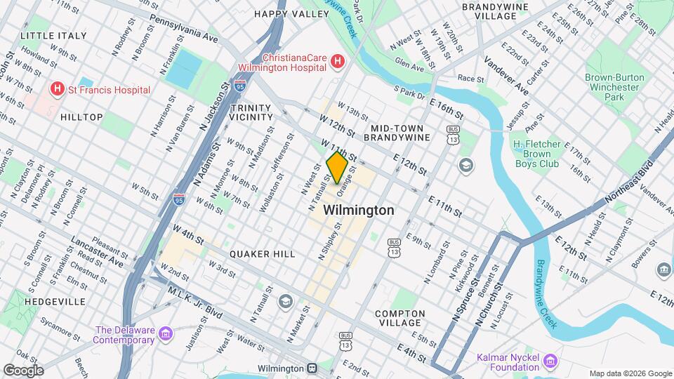 905 N Orange St, Unit B Map and Location Details