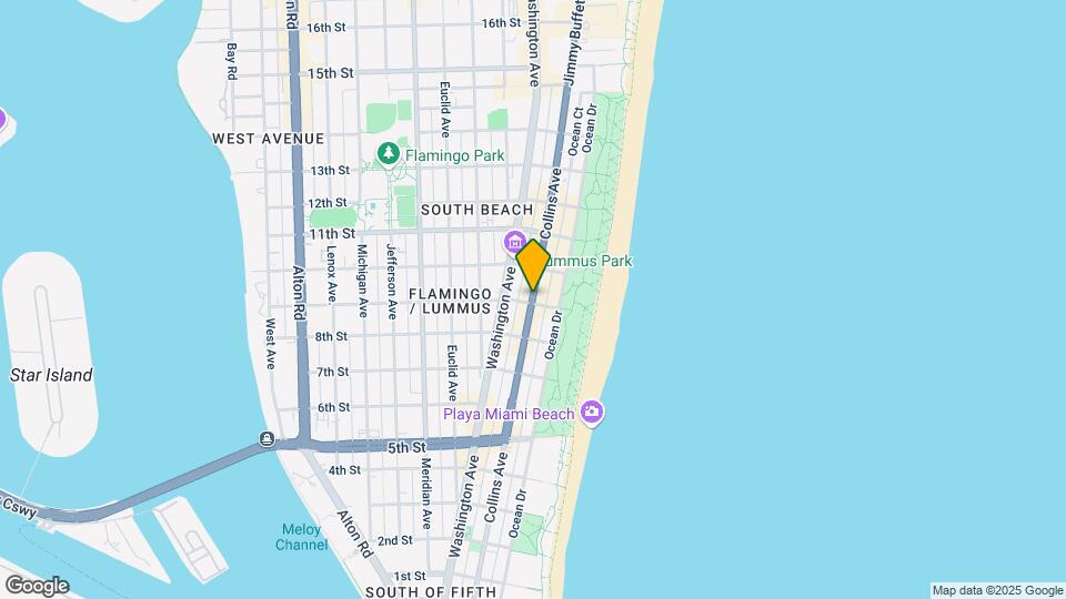 901 Collins Ave Map and Location Details