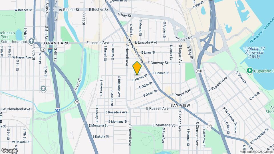 514 E Homer St, Unit Lower Map and Location Details