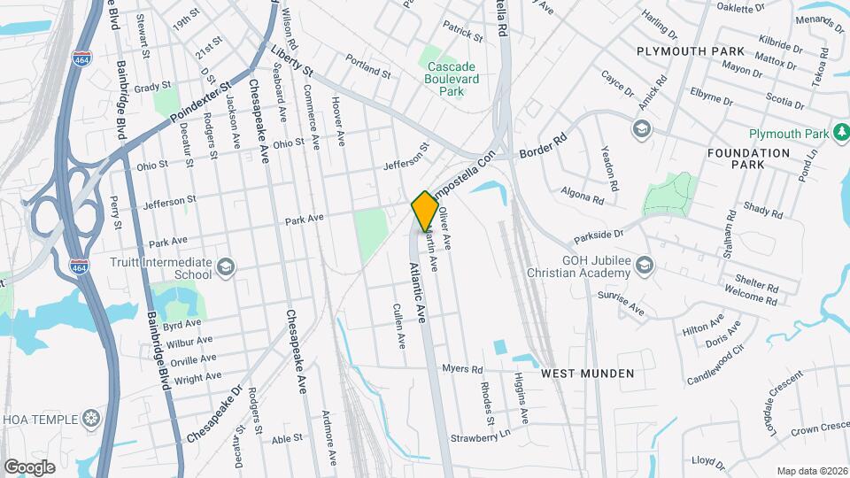 1417 Martin Ave Map and Location Details