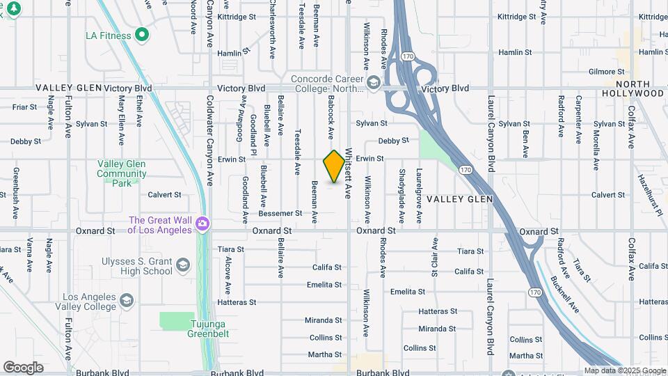 6115 Whitsett Ave Map and Location Details