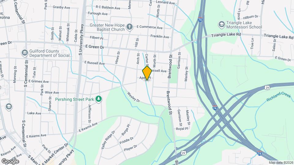 1408 Carter St Map and Location Details