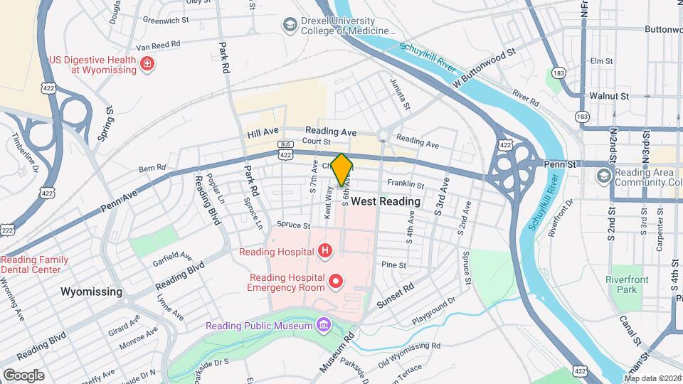 126 S 6th Ave Map and Location Details