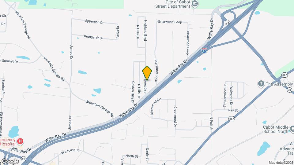 1020 Highland Blvd Map and Location Details