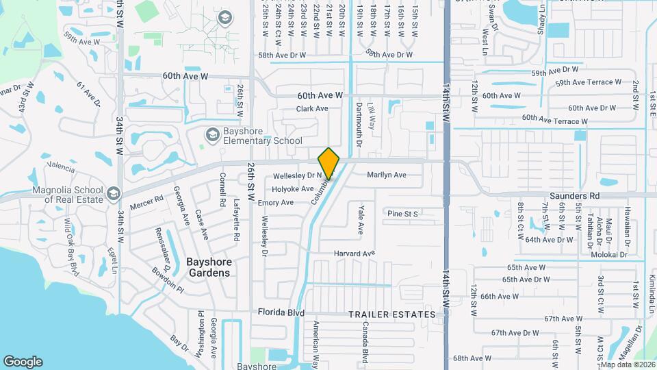 6227 Columbia Dr Map and Location Details