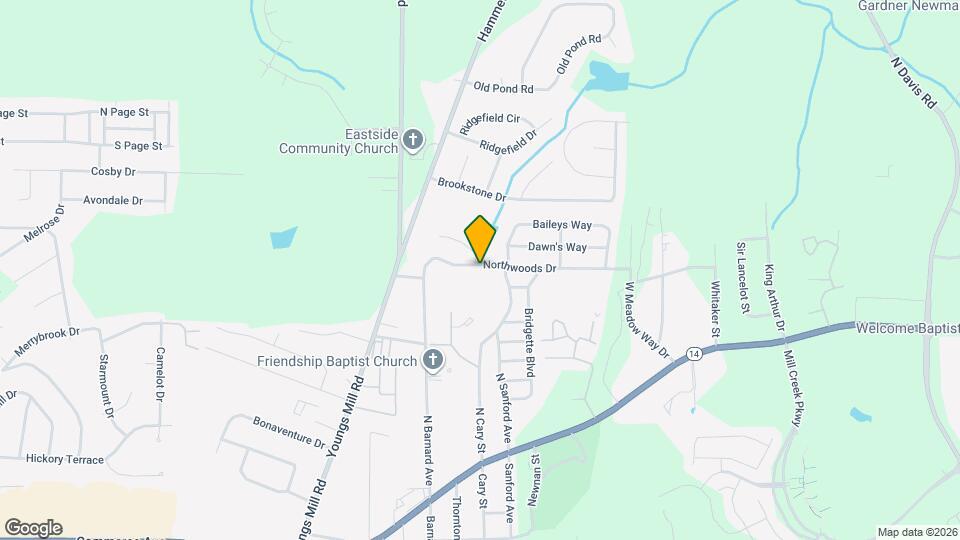 134 Northwoods Dr Map and Location Details