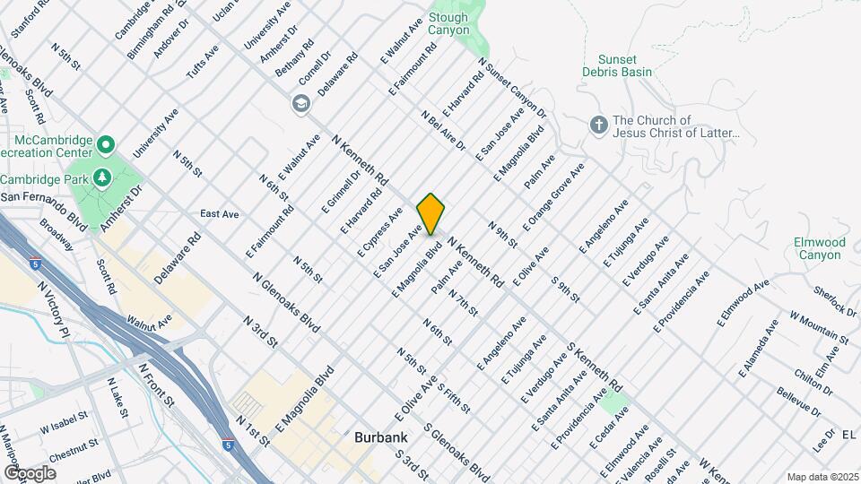 725 E Magnolia Blvd Map and Location Details