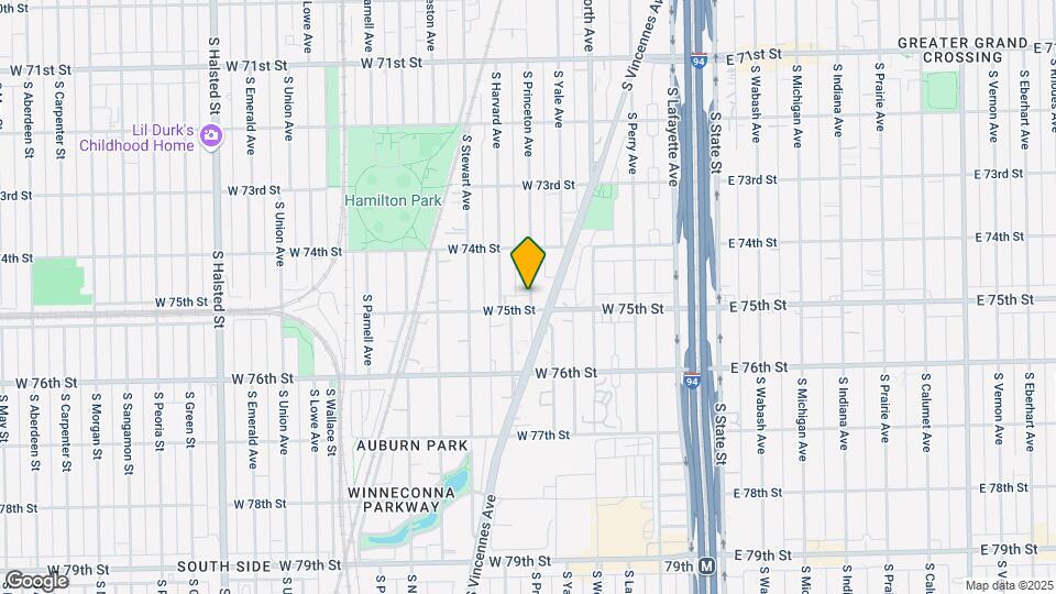 7448 S Princeton Ave Map and Location Details