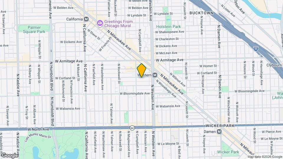 2441 W Cortland St Map and Location Details