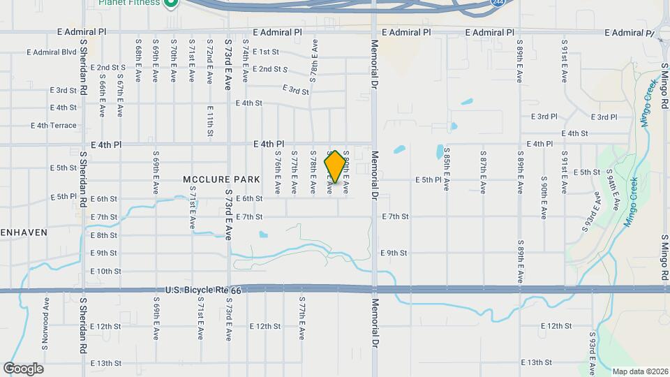 537 S 79th E Ave Map and Location Details