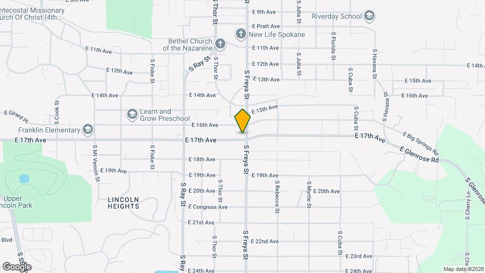 3519 E 17th Ave Map and Location Details