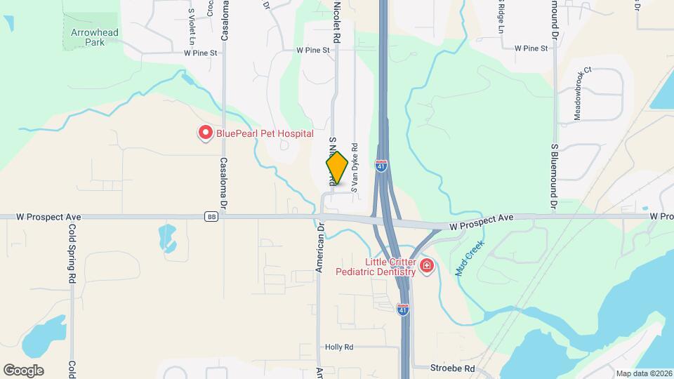 1712 S Nicolet Rd Map and Location Details