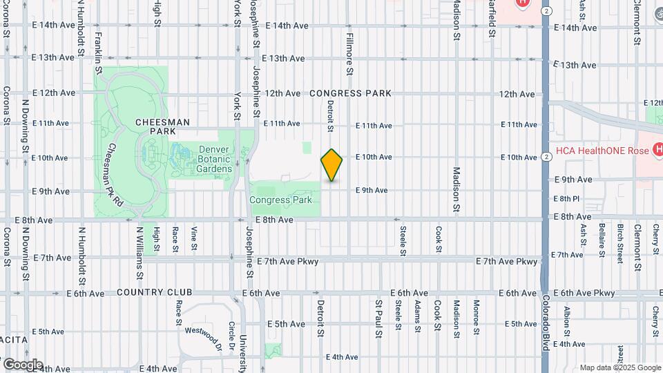 899 Detroit St Mapa y Detalles de la Ubicación