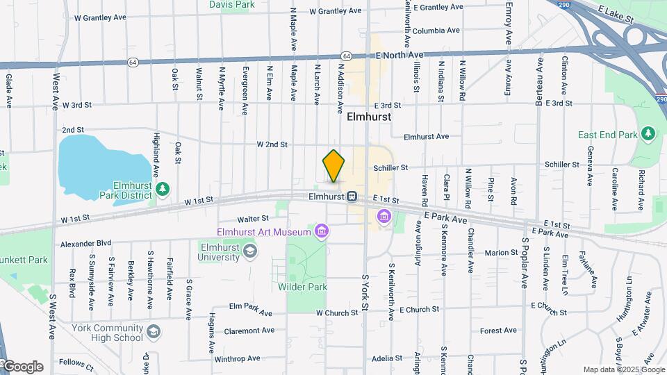 100 N Addison Ave Map and Location Details