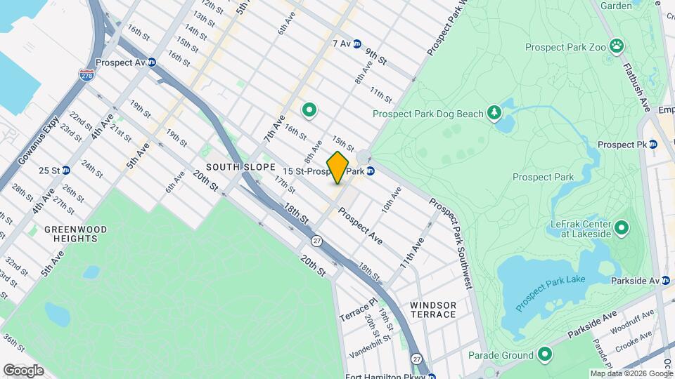 238 Prospect Park W Mapa y Detalles de la Ubicación