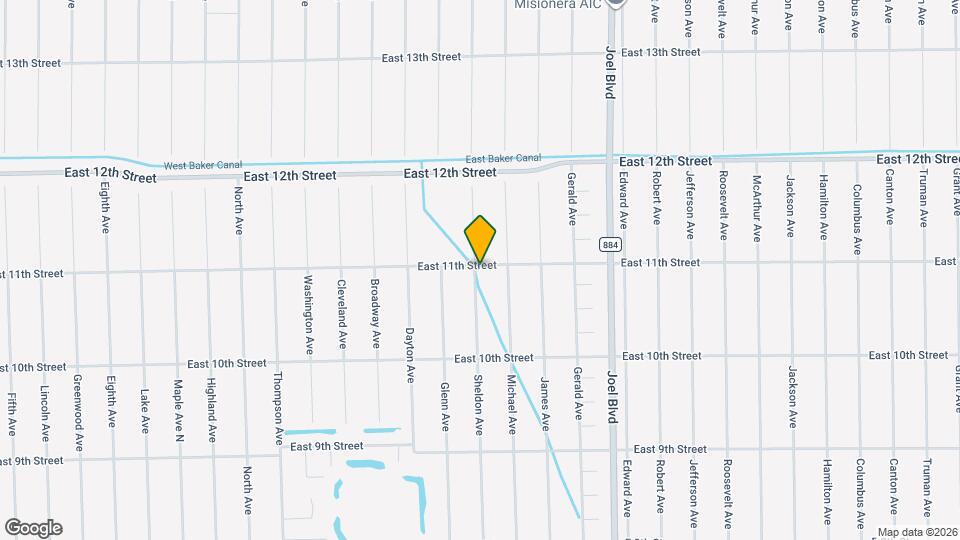 1900 East 11th Street Mapa y Detalles de la Ubicación