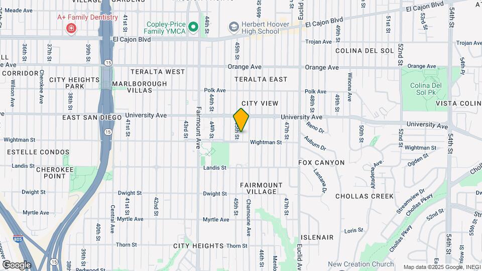 3821 45th St Map and Location Details