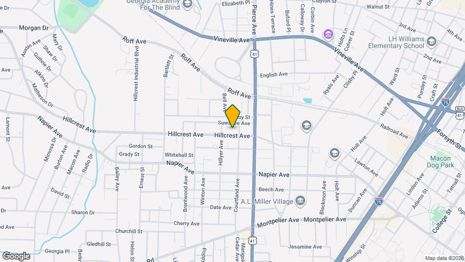 2663 Hillcrest Ave Map and Location Details