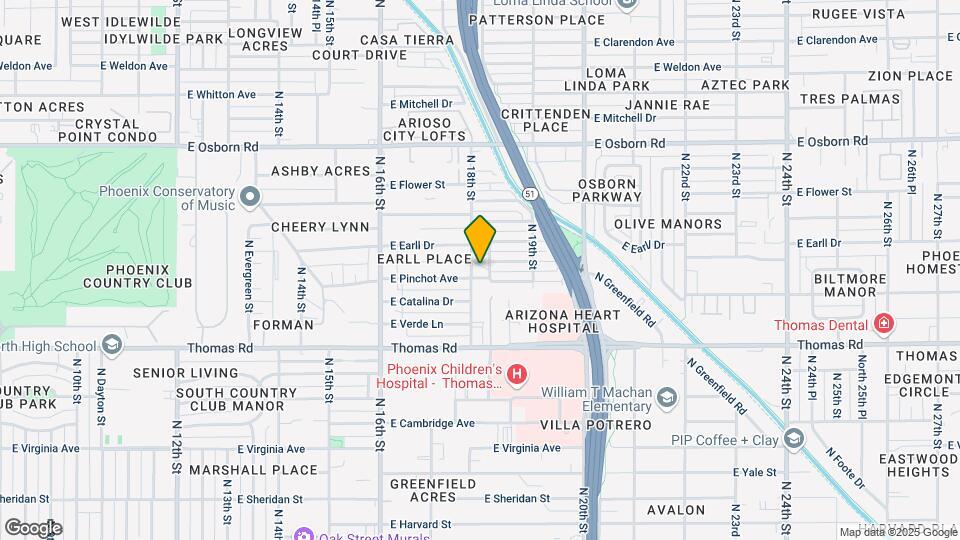 1808 E Pinchot Ave Map and Location Details