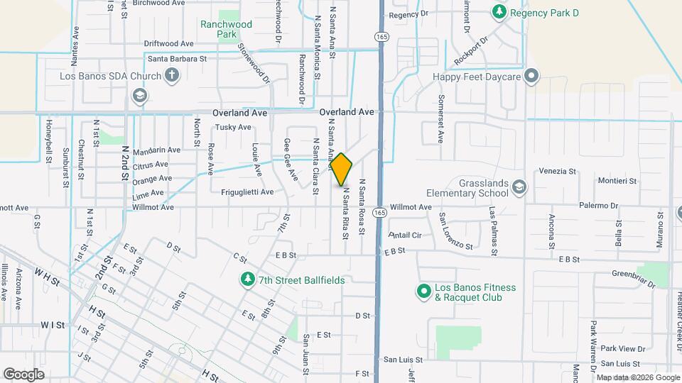 219 N Santa Rita St Map and Location Details