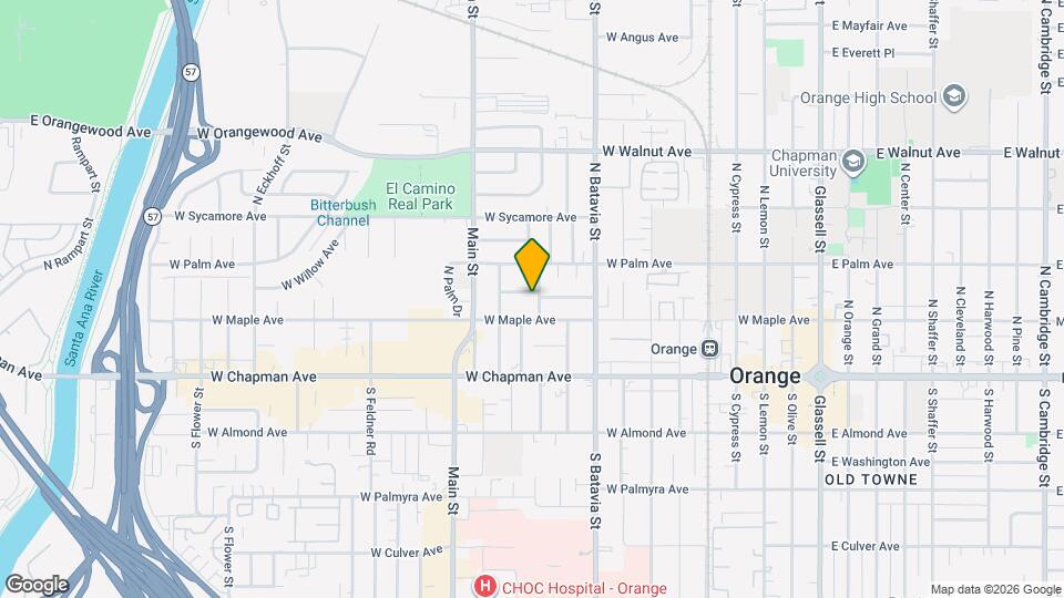 1108 W Acacia Ave, Unit Orange CA Map and Location Details