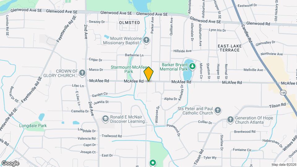 2177 McAfee Rd Map and Location Details
