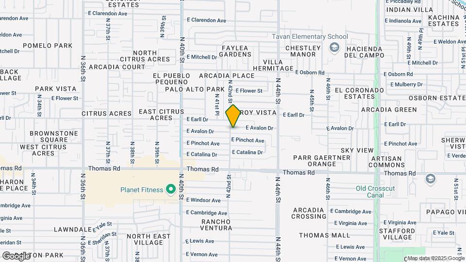 4201 E Avalon Dr Map and Location Details