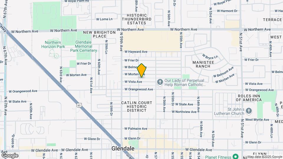 5748 W Vista Ave Map and Location Details